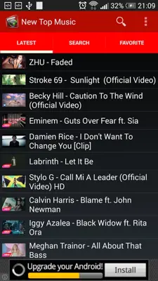 New top music android App screenshot 1